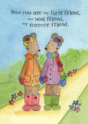 Mum Forever Friend Single Card