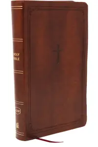 KJV Giant Print End-of-Verse Reference Bible, Brown Leathersoft, Red Letter, Comfort Print