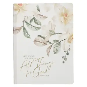 Journal Hardcover White All Things For Good Rom. 8:28