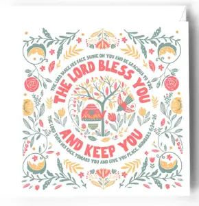 The Blessing greeting card with bible verse. Numbers 6:24-26