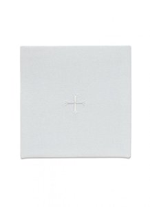 6" x 6" Chalice Pall - Polycotton - White Cross Design