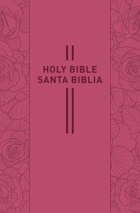 Bilingual Bible / Biblia bilingüe NLT/NTV (LeatherLike, Pink Rose)