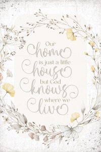 Wall Plaque-Mini Blessings-Our Home Is Just (4" x 6")