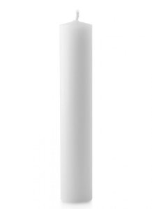 6" x 1 3/8" White Candle - Pack of 12