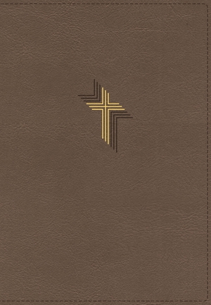 NIV, Larger Print Compact Bible, Leathersoft, Brown, Red Letter, Comfort Print