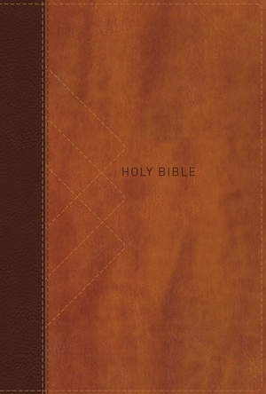 NIV Thinline Bible, Giant Print, Leathersoft, Brown, Red Letter, Comfort Print