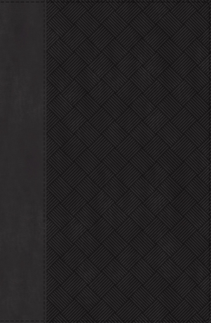 NIV, Thinline Bible, Compact, Leathersoft, Black/Gray, Red Letter, Comfort Print