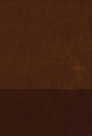 NIV, Thinline Bible, Large Print, Leathersoft, Brown, Zippered, Red Letter, Comfort Print