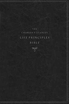 The NKJV, Charles F. Stanley Life Principles Bible, 2nd Edition, Leathersoft, Black, Comfort Print