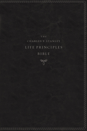 NASB, Charles F. Stanley Life Principles Bible, 2nd Edition, Leathersoft, Black, Comfort Print