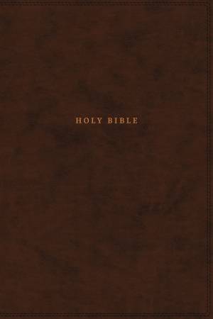 NKJV, Reference Bible, Classic Verse-by-Verse, Center-Column, Leathersoft, Brown, Red Letter, Comfort Print