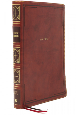 KJV Holy Bible: Giant Print Thinline Bible, Brown Leathersoft, Red Letter, Comfort Print (Thumb Indexed): King James Version