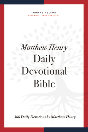 NKJV, Matthew Henry Daily Devotional Bible, Hardcover, Red Letter, Comfort Print