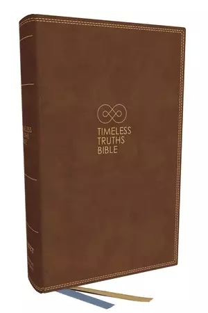 Timeless Truths Bible: One faith. Handed down. For all the saints. (NET, Brown Leathersoft, Comfort Print)