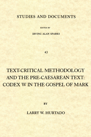 Text-critical Methodology And The Pre-caesarean Text