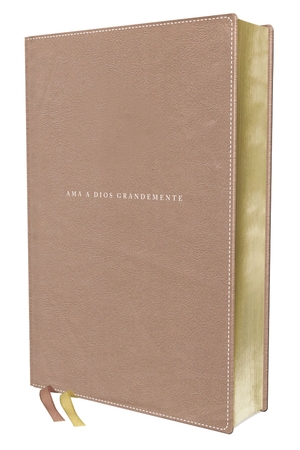 NBLA, Santa Biblia, Ama a Dios Grandemente, Interior a cuatro colores Leathersoft, Oro Rosa, Comfort Print