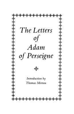 The Letters of Adam of Perseigne