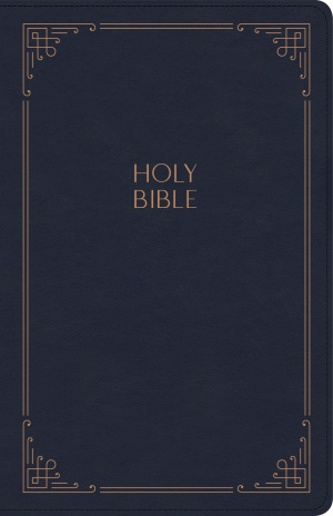 KJV Large Print Personal Size Reference Bible, Navy Leathertouch