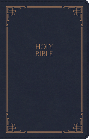 KJV Large Print Personal Size Reference Bible, Navy Leathertouch Indexed