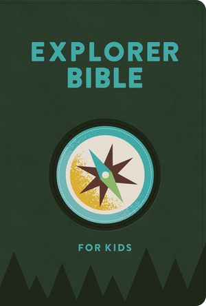 CSB Explorer Bible for Kids, Olive Compass LeatherTouch