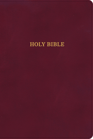 KJV Large Print Thinline Bible, Burgundy LeatherTouch