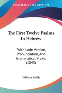 The First Twelve Psalms In Hebrew: With Latin Version, Pronunciation, And Grammatical Praxis (1843)