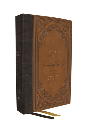 KJV Holy Bible: Giant Print Thinline Bible, Brown Leathersoft, Red Letter, Comfort Print (Thumb Indexed): King James Version (Vintage Series)