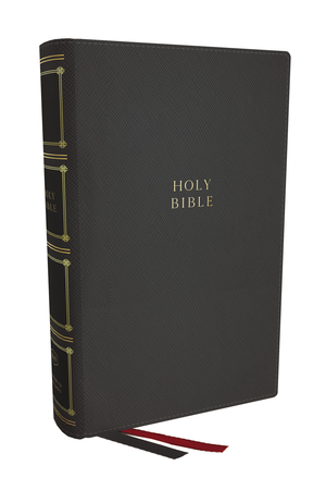 KJV Holy Bible: Compact Bible with 43,000 Center-Column Cross References, Gray Leathersoft, Red Letter, Comfort Print (Thumb Indexing): King James Version