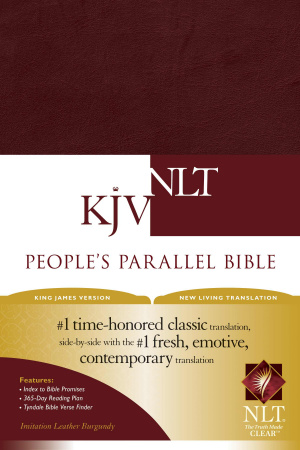 KJV / NLT People's Parallel Bible Burgundy Imitation Leather