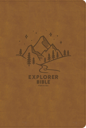 CSB Explorer Bible for Kids, Brown Mountains LeatherTouch