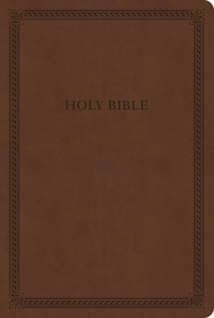 CSB Large Print Thinline Bible, Value Edition, Brown LeatherTouch