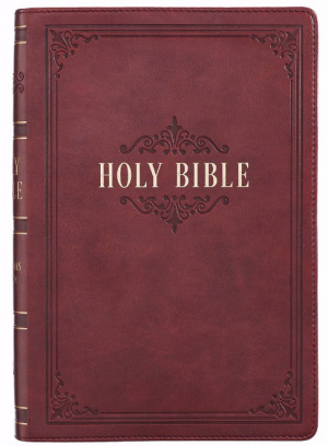 KJV Bible Giant Print Full-size Faux Leather, Burgundy