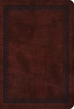 ESV Value Large Print Compact Bible (TruTone, Mahogany, Border Design)