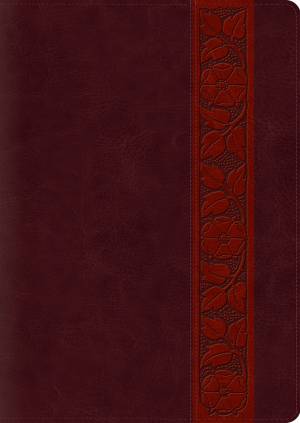 ESV Study Bible, Large Print, Indexed (TruTone, Mahogany, Trellis Design)