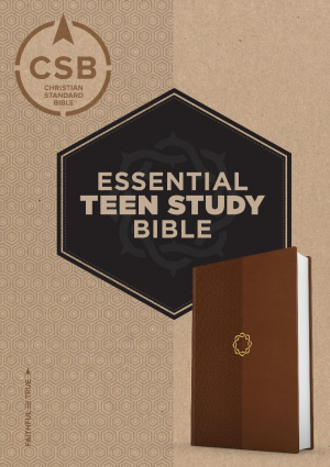 CSB Essential Teen Study Bible, Walnut Leathertouch