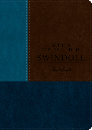 Biblia de estudio Swindoll NTV (SentiPiel, Café/Azul/Turquesa)