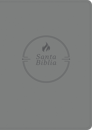 Santa Biblia RVR60, Edición zíper con referencias, letra grande (SentiPiel, Gris, Letra Roja)