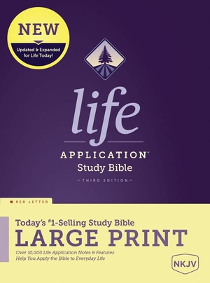 NKJV Life Application Study Bible, Third Edition, Large Print (Hardcover, Red Letter)