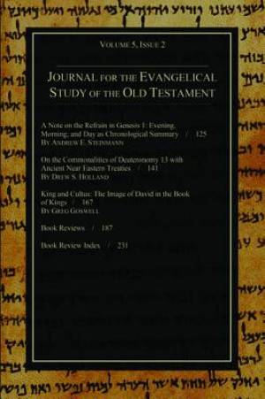 Journal For The Evangelical Study Of The Old Testament, 5.2