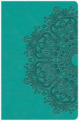 KJV Large Print Personal Size Reference Bible, Teal Leathertouch