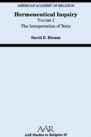 Hermeneutical Inquiry: Volume I: The Interpretation Of Texts