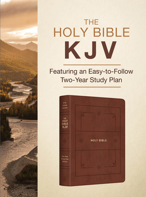 Holy Bible KJV: Featuring an Easy-to-Follow Two-Year Study Plan [Cinnamon & Gold]