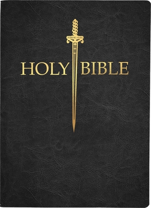 KJV Sword Bible, Large Print, Black Genuine Leather, Thumb Index: (Red Letter, Premium Cowhide, 1611 Version)