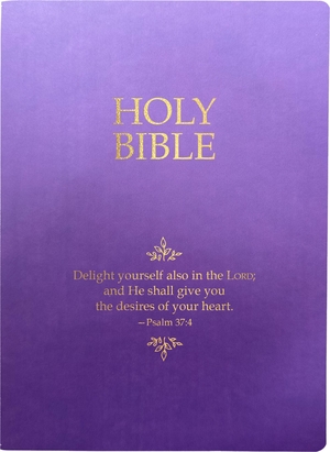 KJV Holy Bible, Delight Yourself in the Lord Life Verse Edition, Large Print, Royal Purple Ultrasoft: (Red Letter)