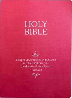 KJV Holy Bible, Delight Yourself in the Lord Life Verse Edition, Large Print, Berry Ultrasoft: (Red Letter, Pink, 1611 Version)