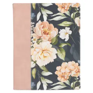 Dusty Peach Faux Leather Hardcover Large Print King James Version Note-taking Bible