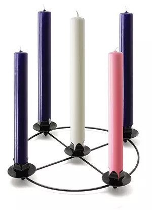 Advent Candle Set & 10" Frame (for 1" diameter candles)
