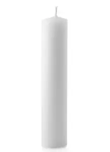 6 inch x 1 1/2 Inch Diameter White Candle - Pack of 12