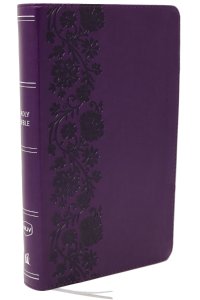 NKJV Giant Print End-of-Verse Reference Bible, Purple Leathersoft, Red Letter, Comfort Print