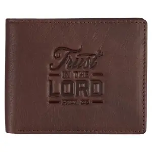 Wallet Leather Brown Trust in the Lord Prov. 3:5